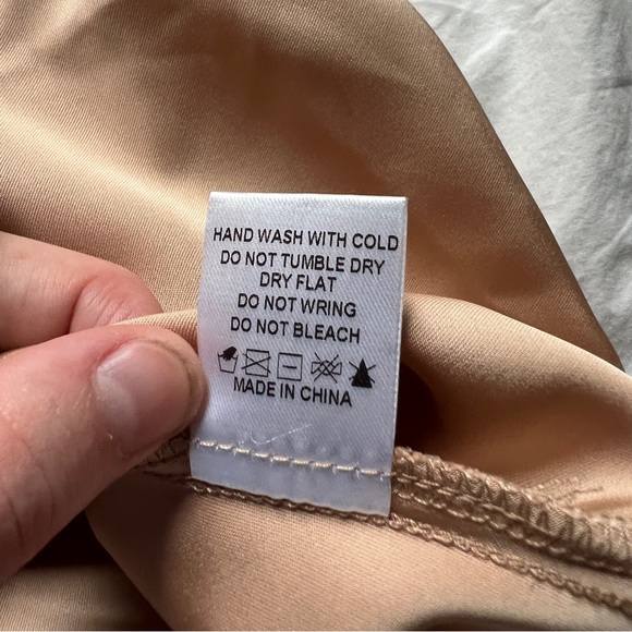 Hidden Label Satin-Like Champagne Slip Dress - Size S - Picture 5 of 5